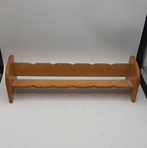 Vintage Small Wooden Spice Shelf Rack Counter Top 13 1/4 in Long Handmade